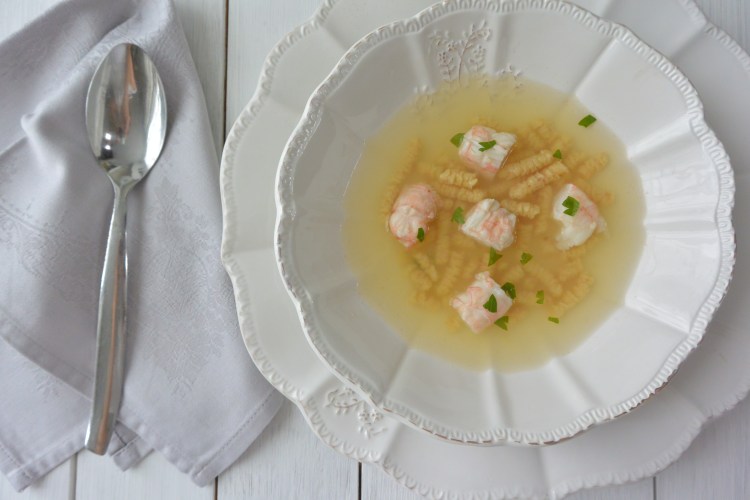 passatelli zenzero e scampi