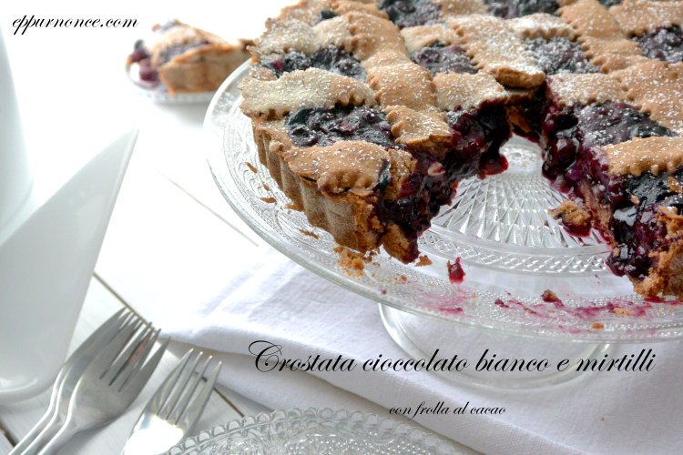 crostata mirtilli cioccolato bianco